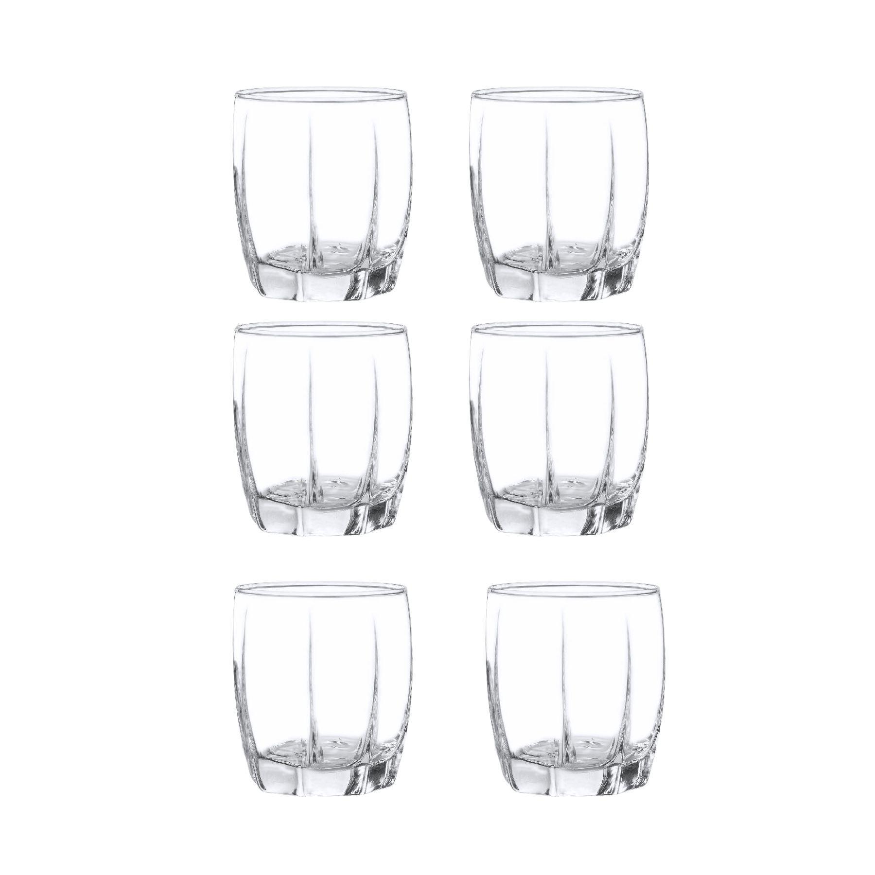 Display 6 Vasos Bajos Amadeus Rocks 353mL Tragos Jugos Cristar-3