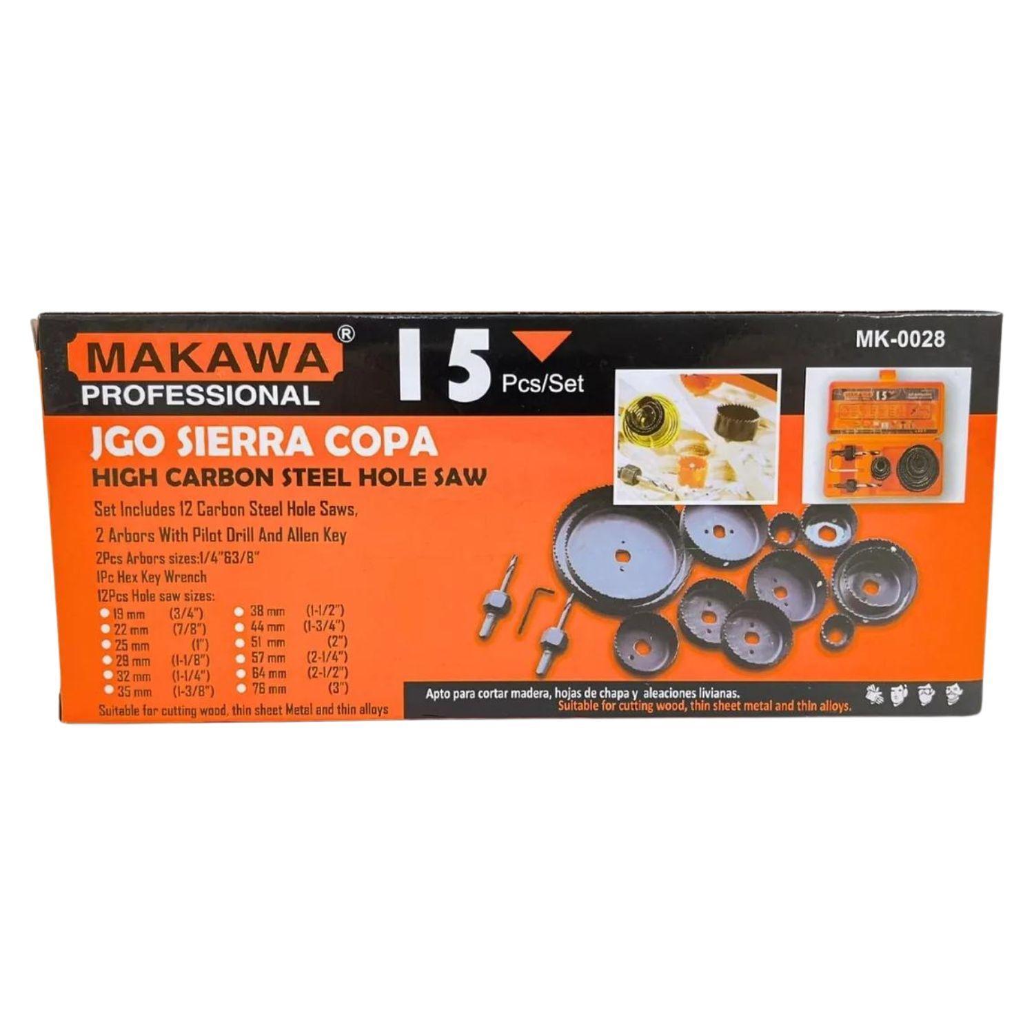 Juego de Sierra Copa 15 Piezas Herramienta Profesional MK0028-2