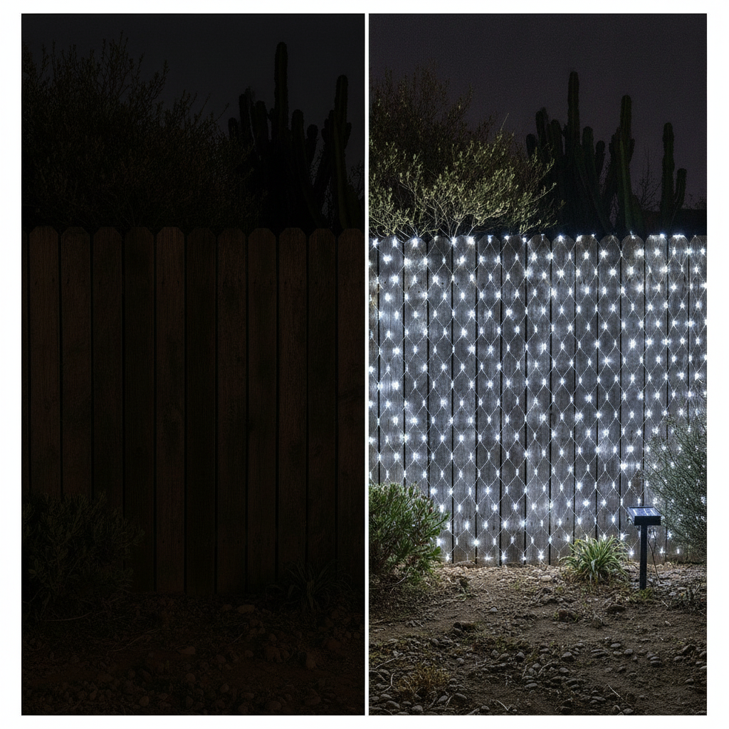 Luces Solares Navidad Malla 200 LED Blanco 3x2m Navideña-2