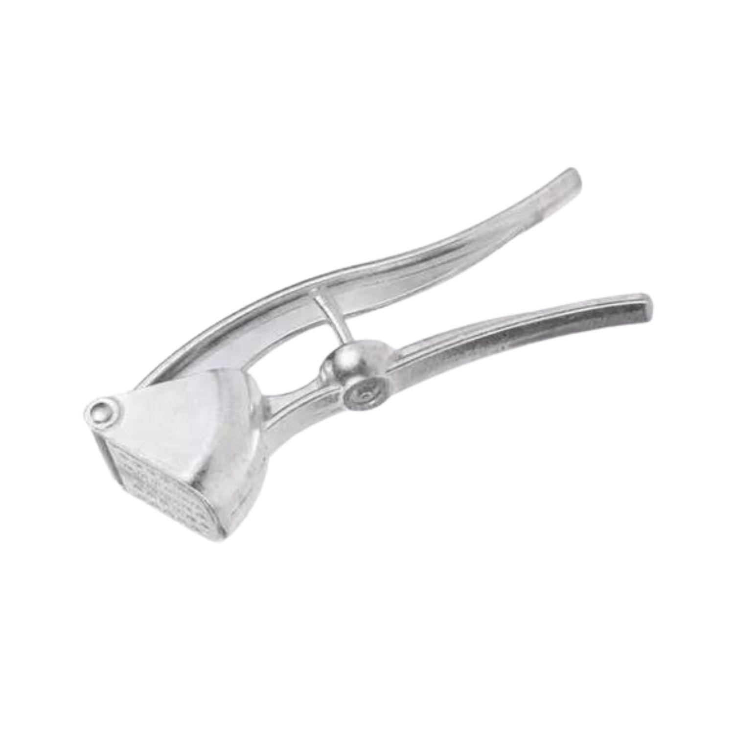Prensa De Ajos 18cm Plata Herramienta De Cocina Eficiente-0