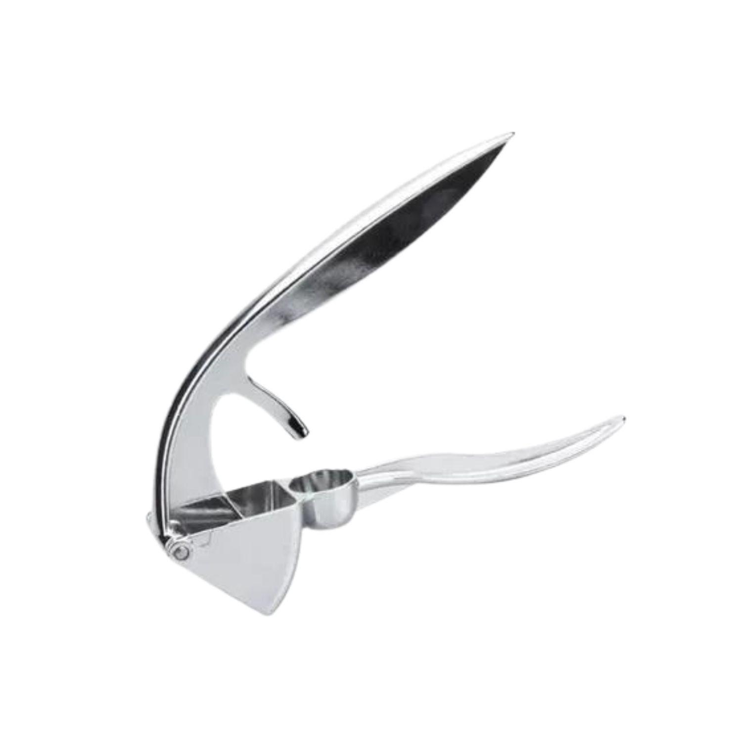 Prensa De Ajos 18cm Plata Herramienta De Cocina Eficiente-3