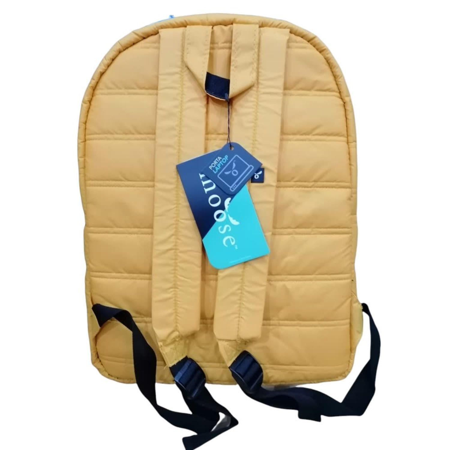Mochila Acolchada Amarilla Diseño Moderno Escolares Casual-2