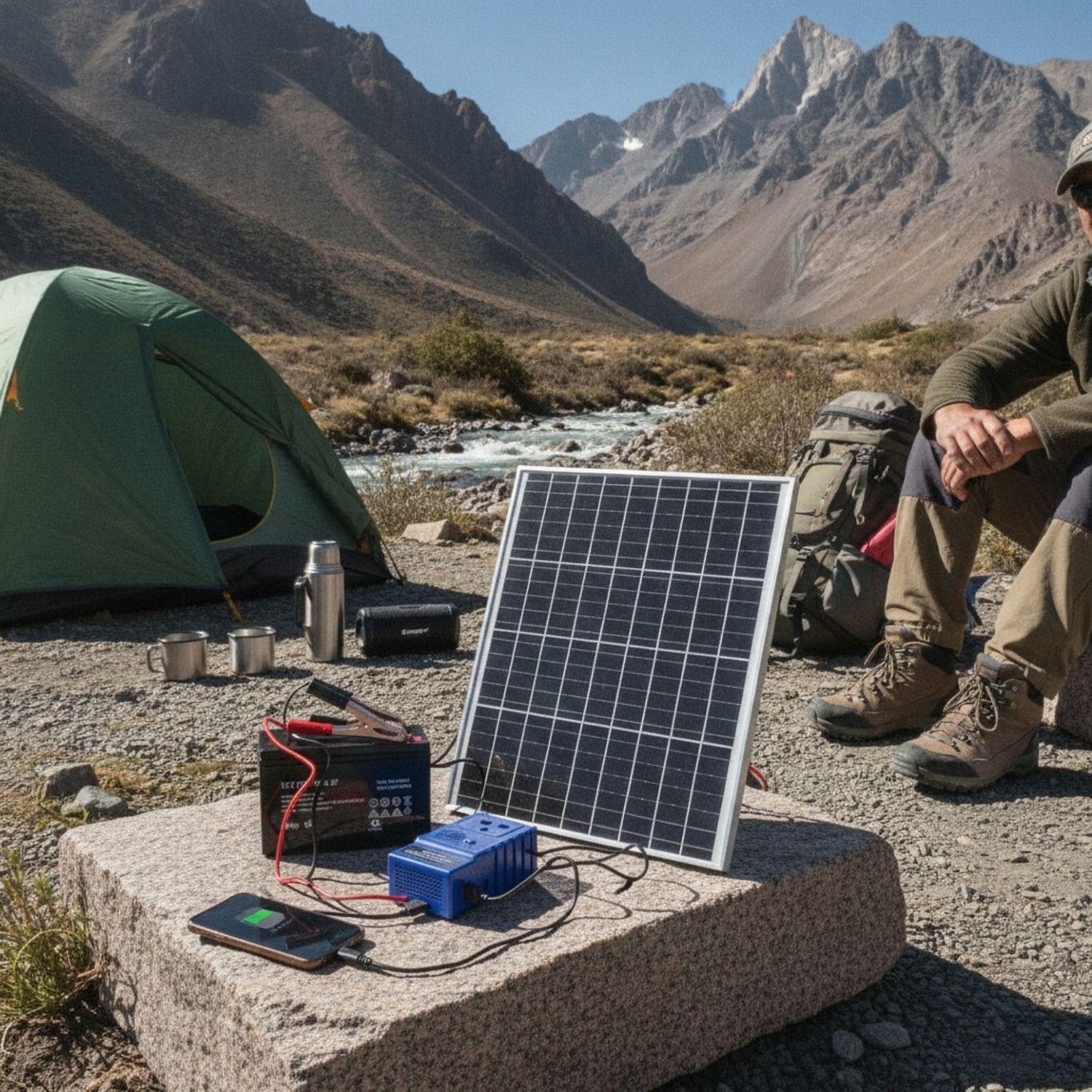 Kit Solar Emergencia Bateria 12V 7Ah Inversor 220W-2
