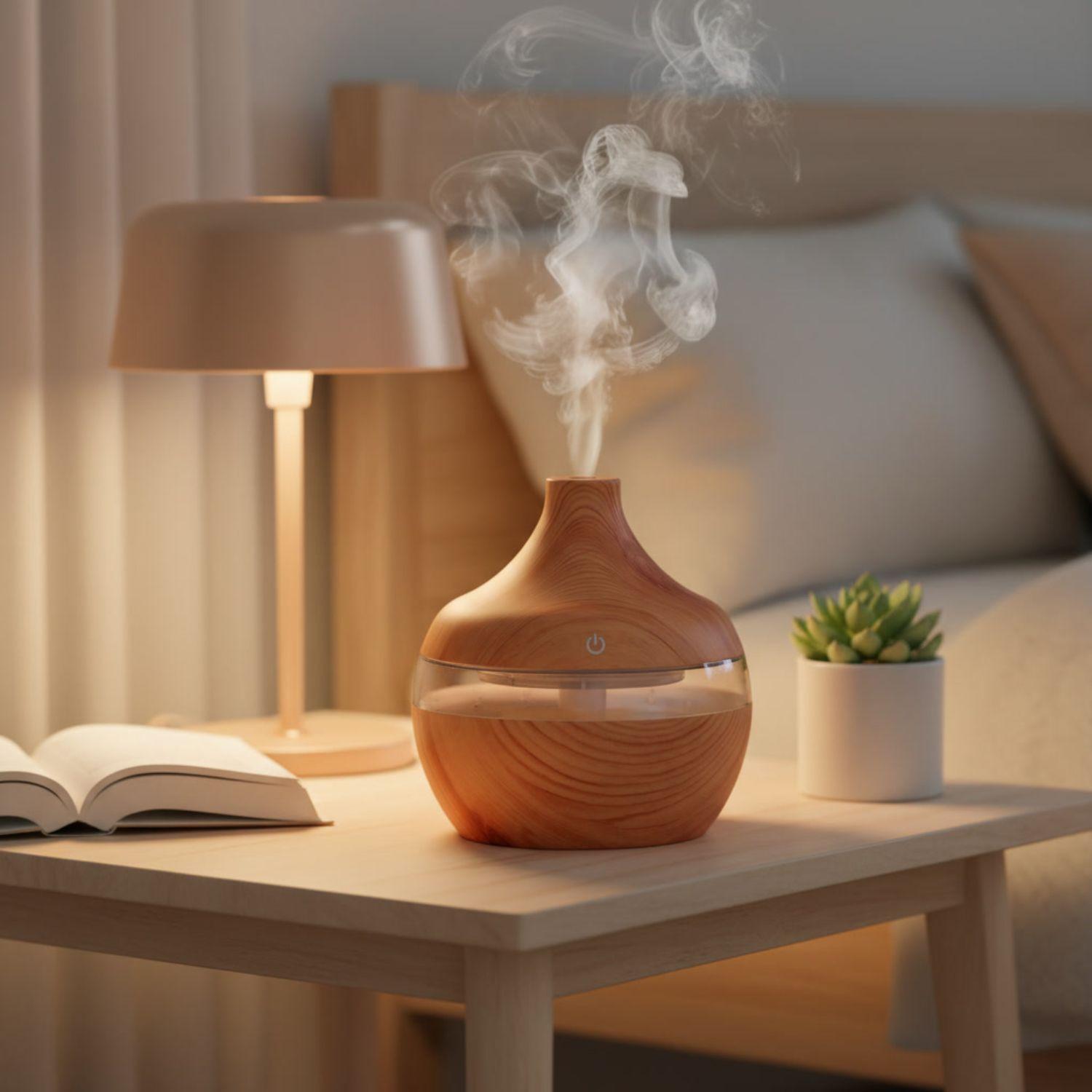 Pack Humidificador Aromatizador 12 Escencias Forma Grano Madera Claro-4
