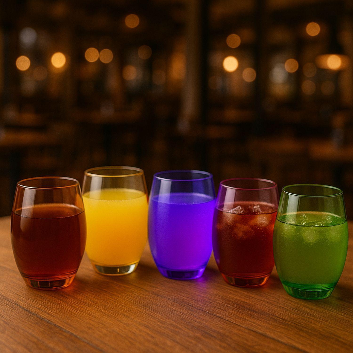 Set 24 Copas Vasos Vidrio Cristar Full Color Celebraciones-3