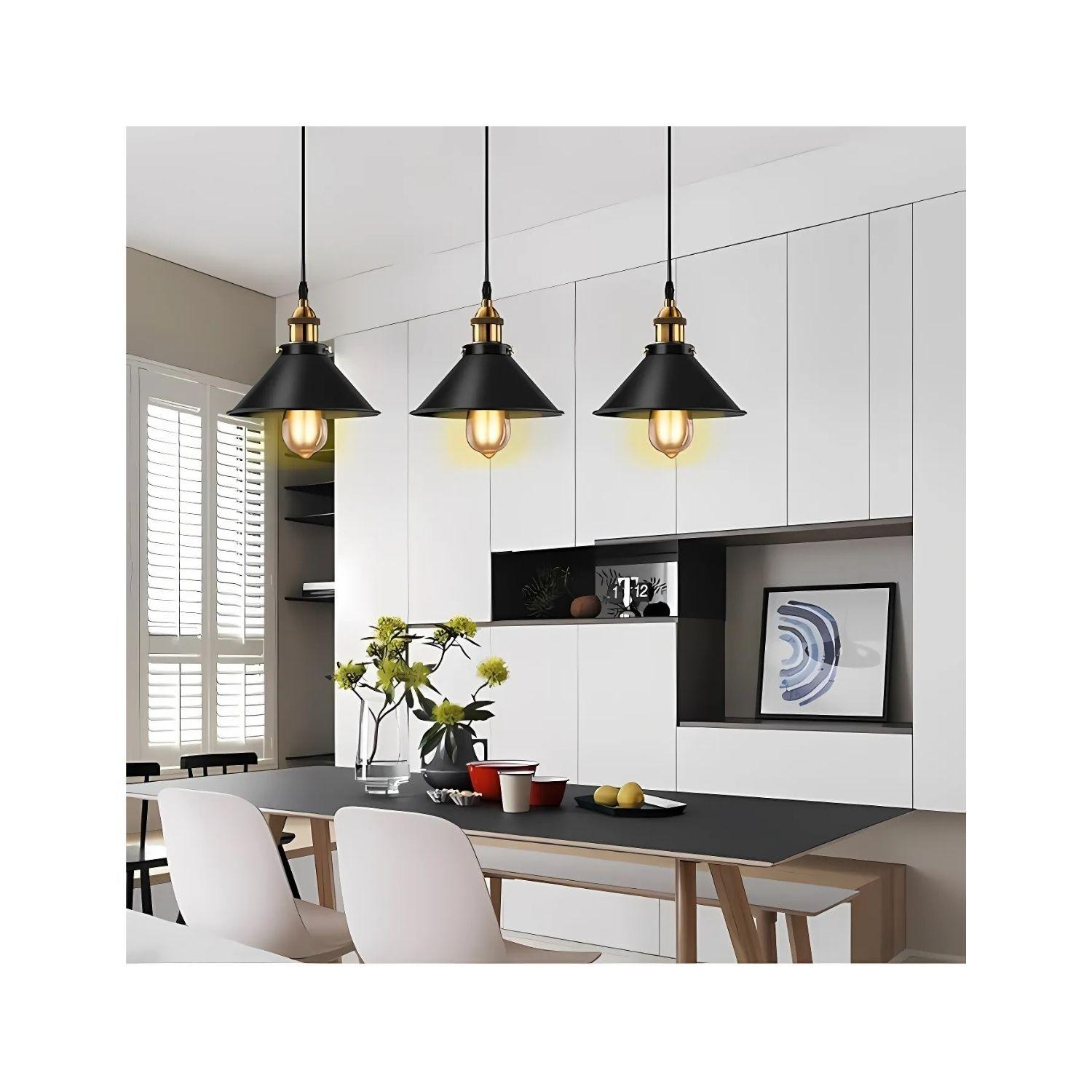 Lampara Colgante Decorativa Negra con Dorado Japon Vintage-2