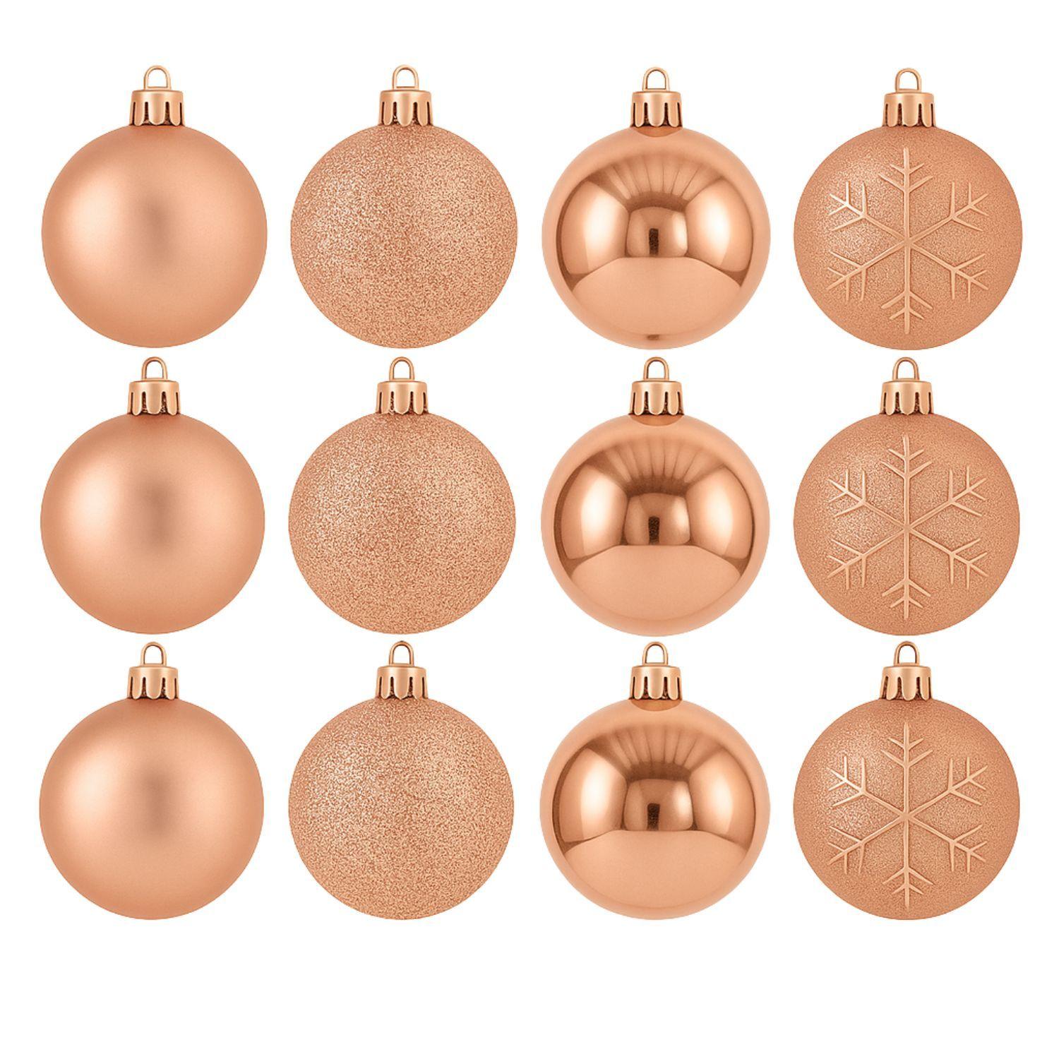 16 Esferas Bambalinas Adorno Navideño Rosa 6cm Decoracion-0