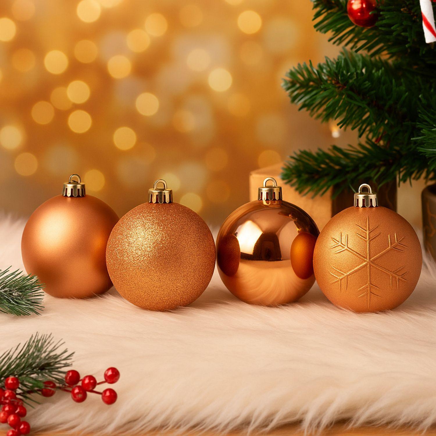 16 Esferas Bambalinas Adorno Navideño Rosa 6cm Decoracion-1