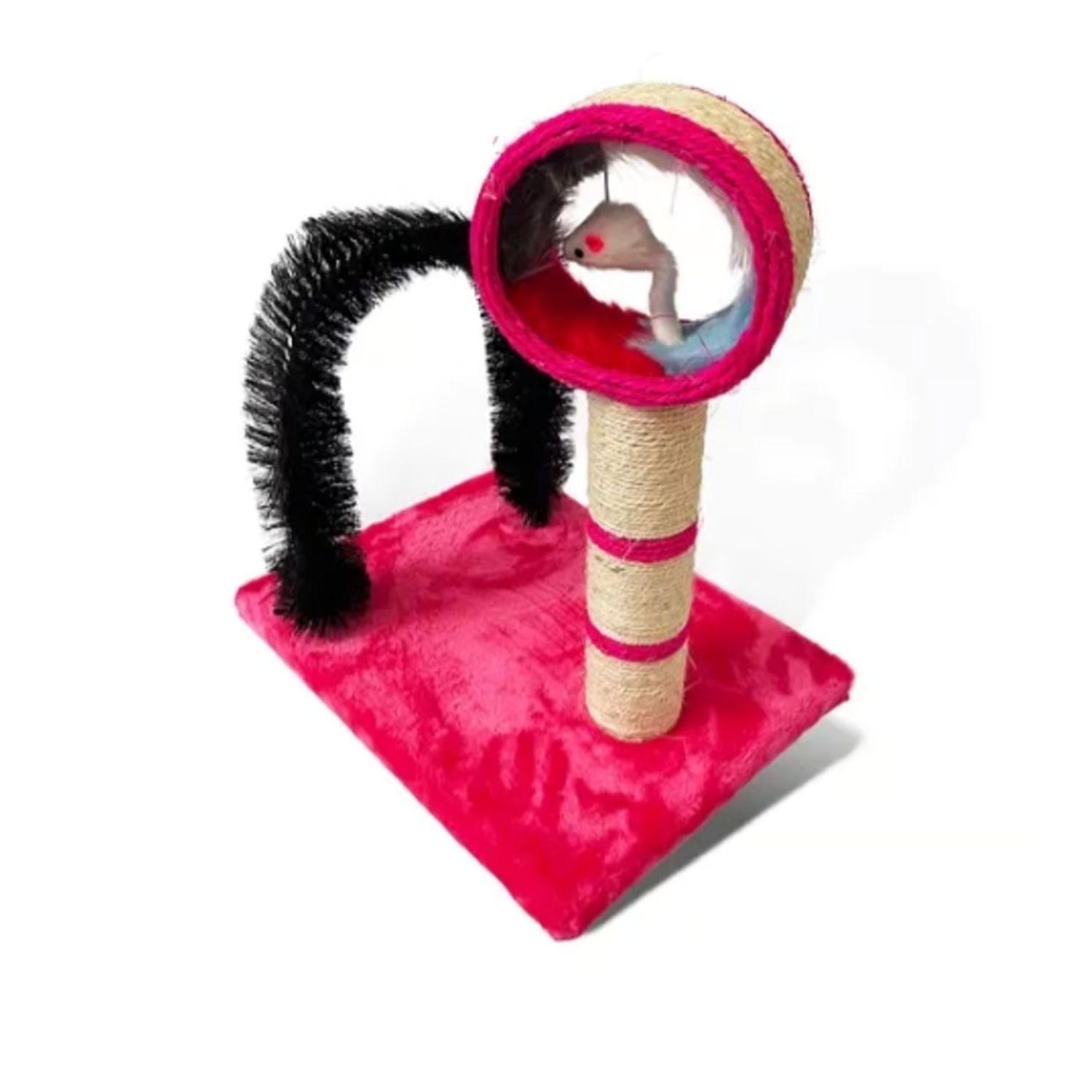 Rascador Torre Multiuncional Con Cepillo Para Gatos Juguete-2