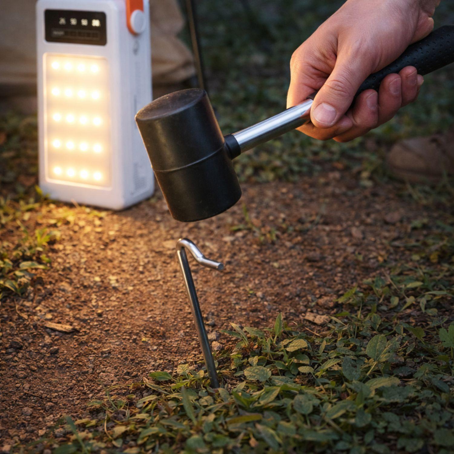 Mazo Martillo de Goma 600G Mango Silicona Construcción-3