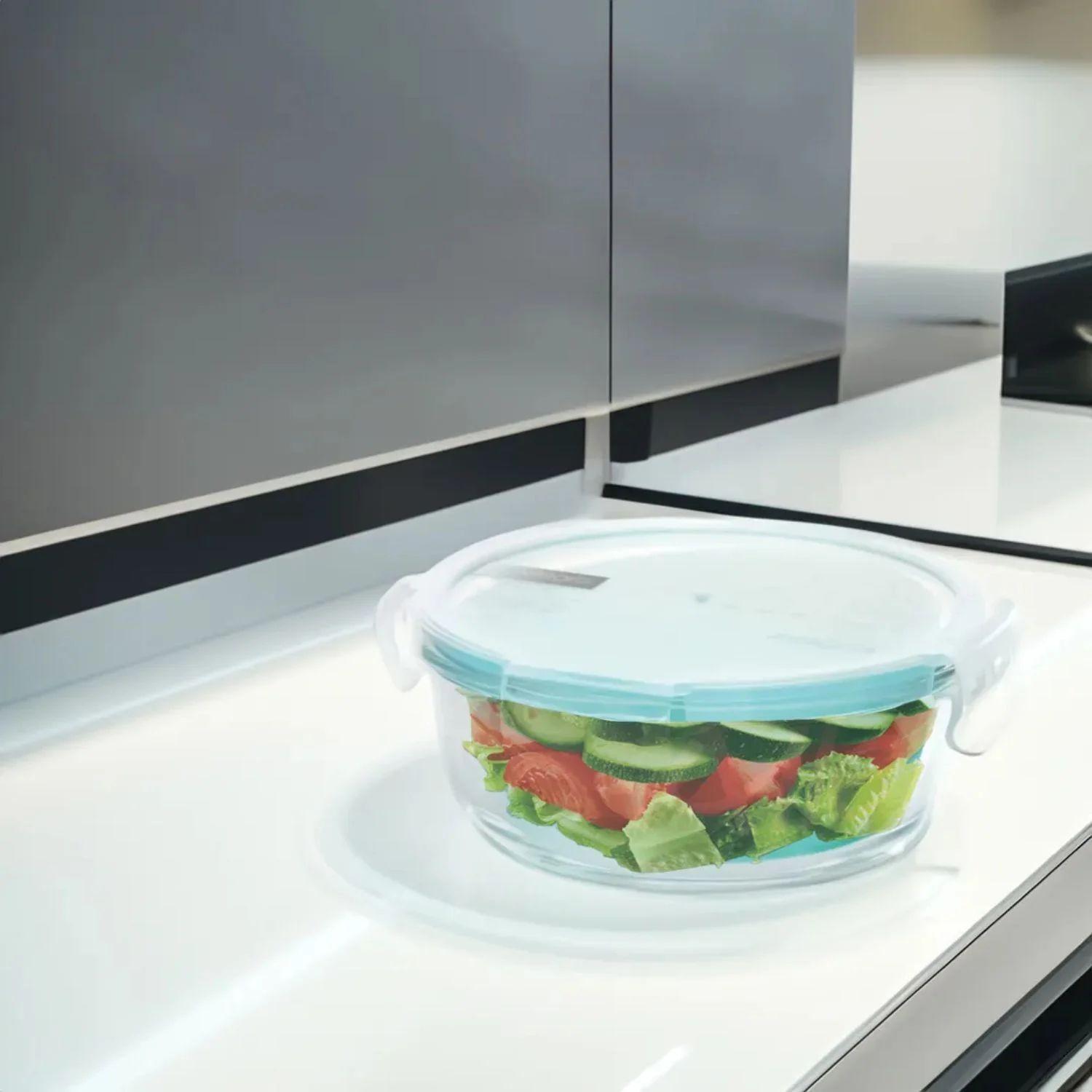 Set 3 Contenedores Tapers Hermeticos De Vidrio Allegra-3