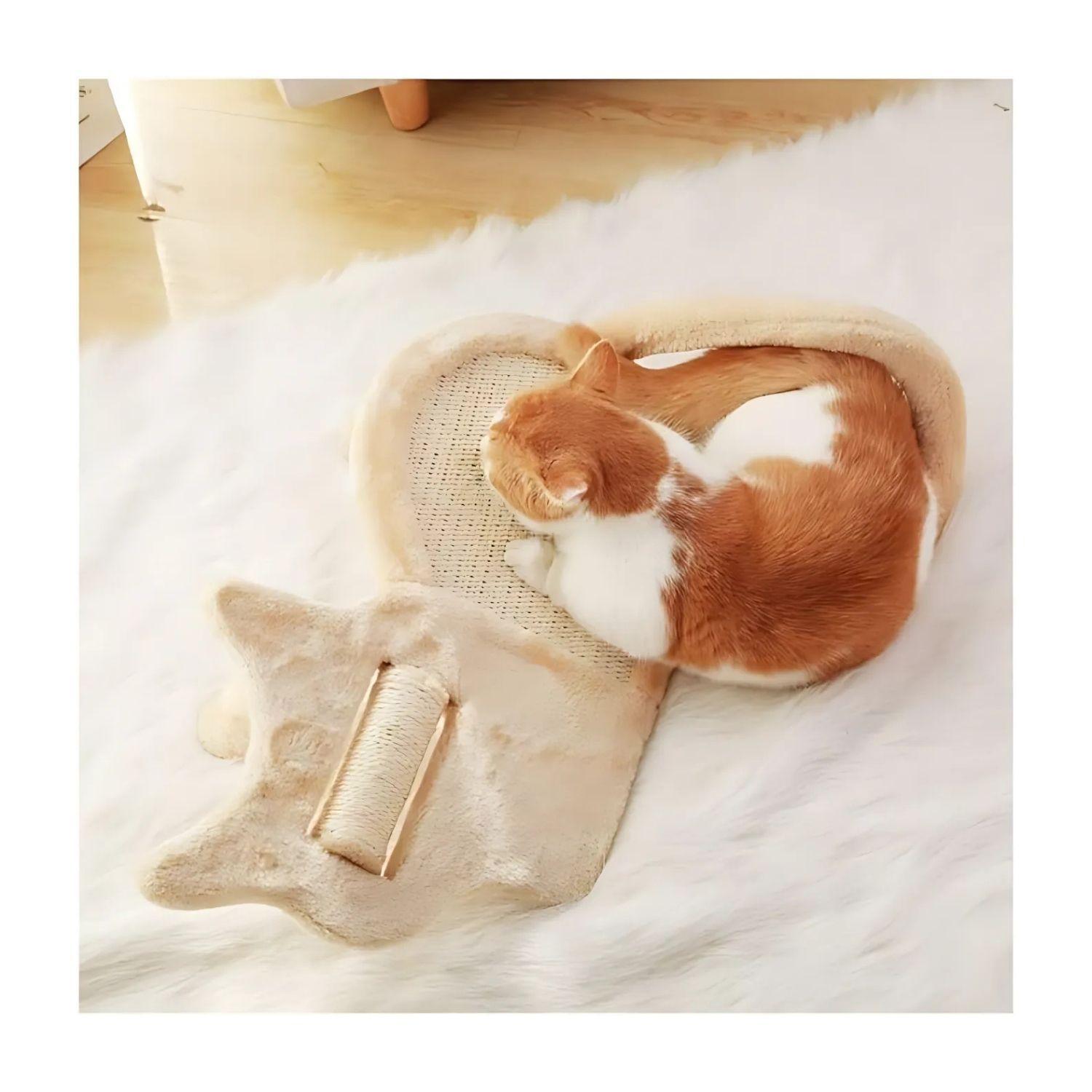 Rascador Cuerda Para Gatos Interactivo con Forma De Gato-2