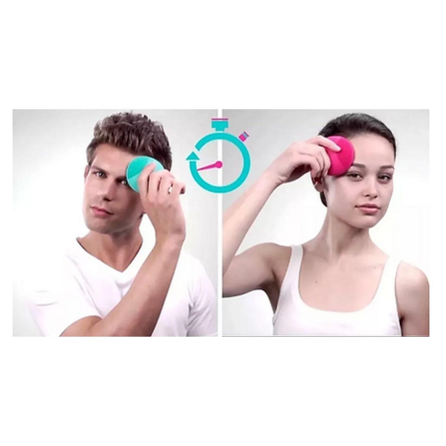 Exfoliador Eléctrico Cara 8cm Color Celeste Suave Limpieza-3