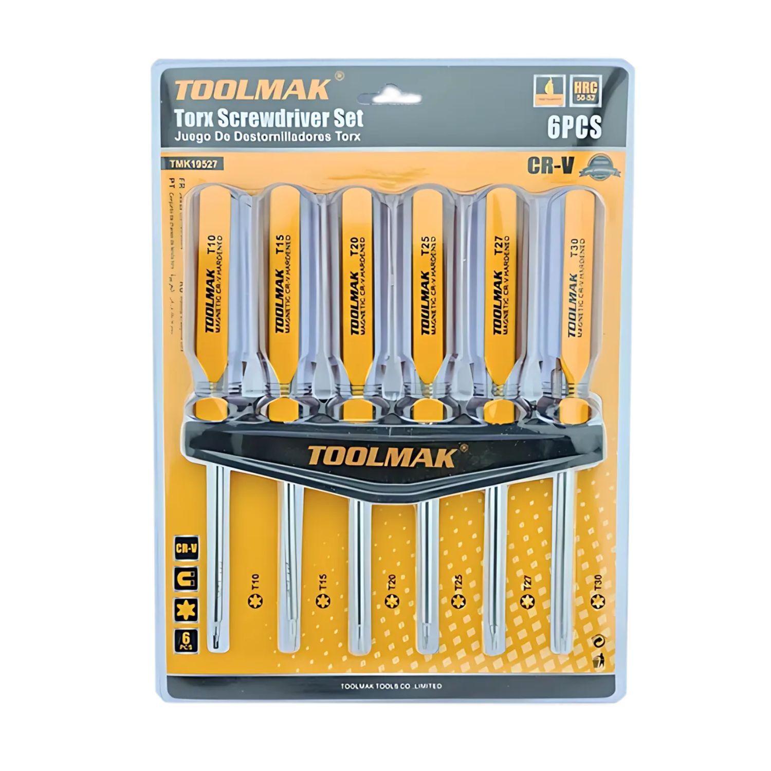 Set Destornilladores Torx Estrella 6 Pzas Herramienta Profesional-0