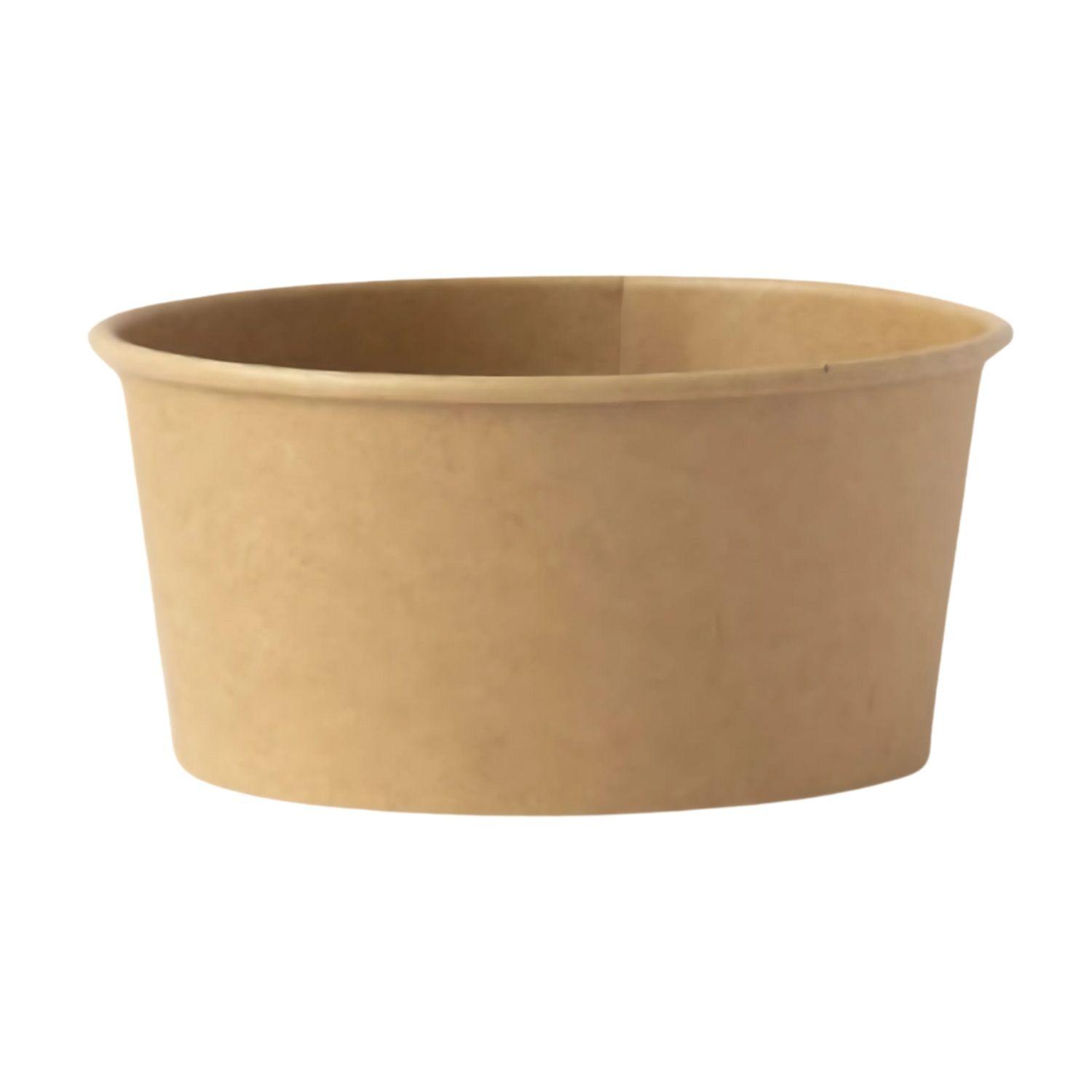 Set 100 Envases Sopa Doble Pared Kraft 177mL 6oz Desechable-2