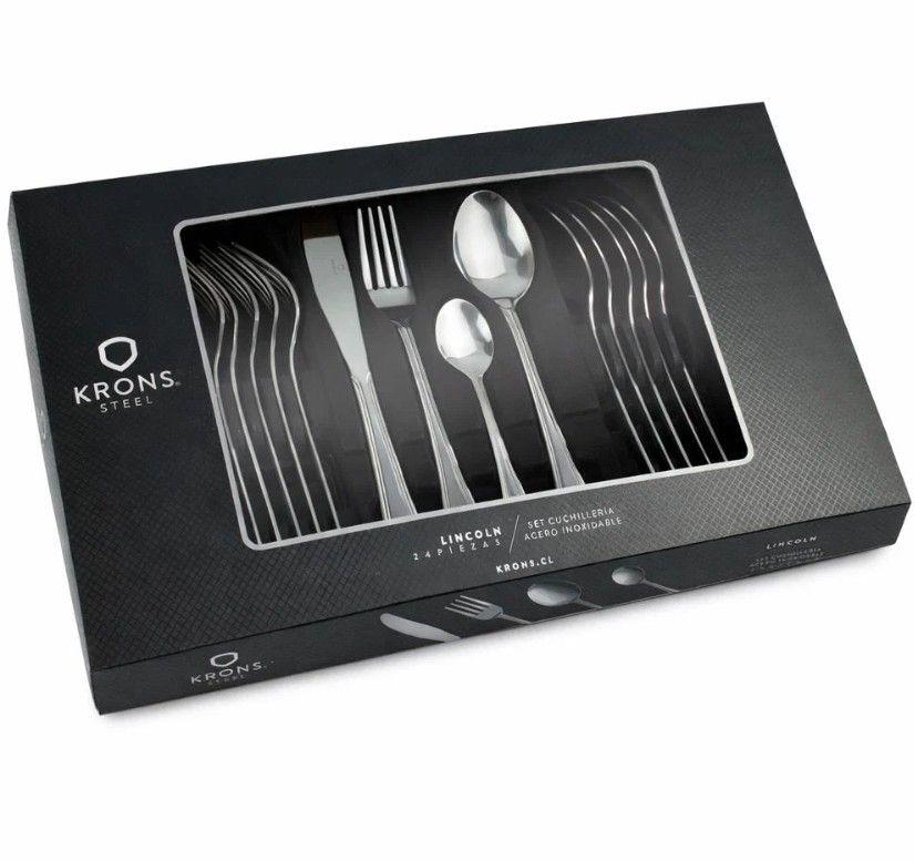 Set Cubiertos 24 Piezas Acero Inoxidable Krons Lincoln-0