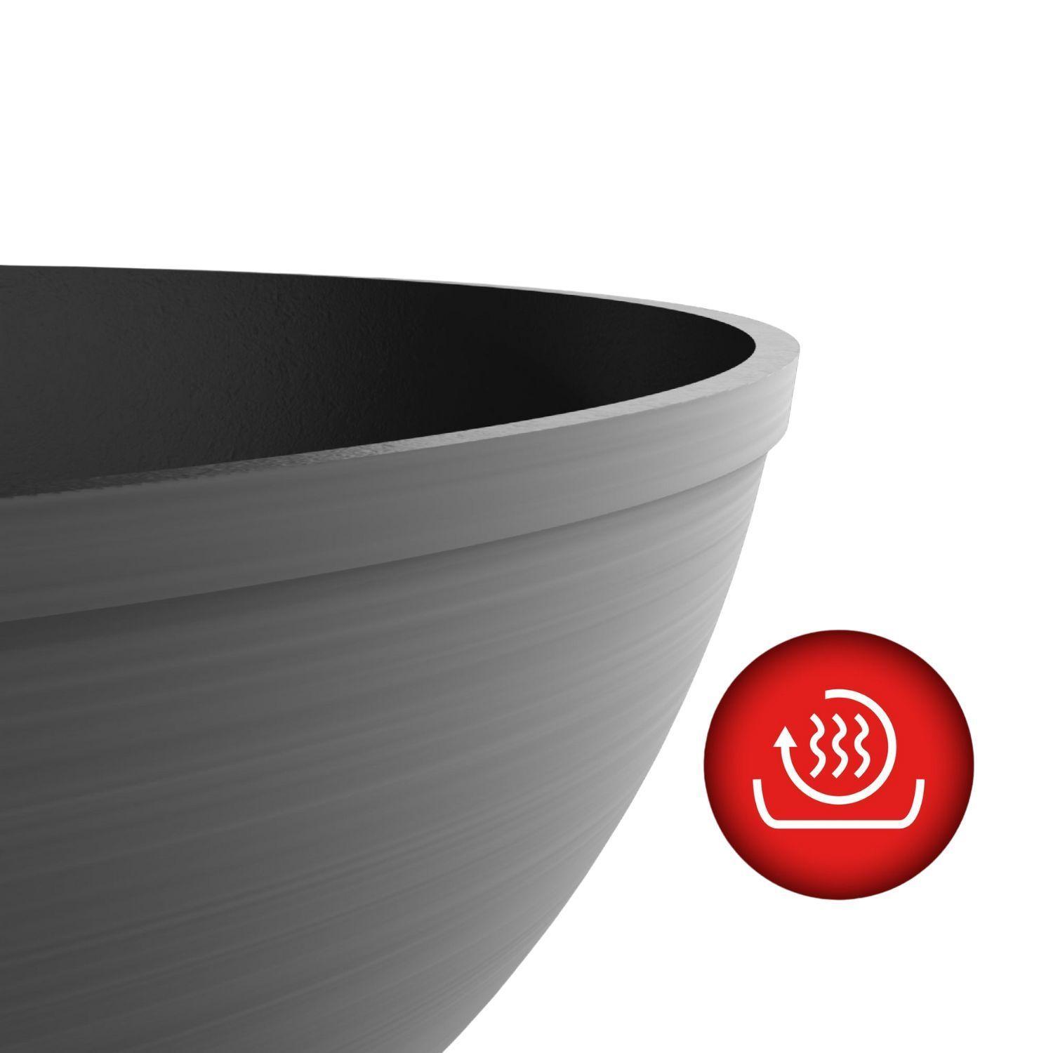 Wok Wens Hard Anodized 28cm Acero Inoxidable Tapa de Vidrio-4