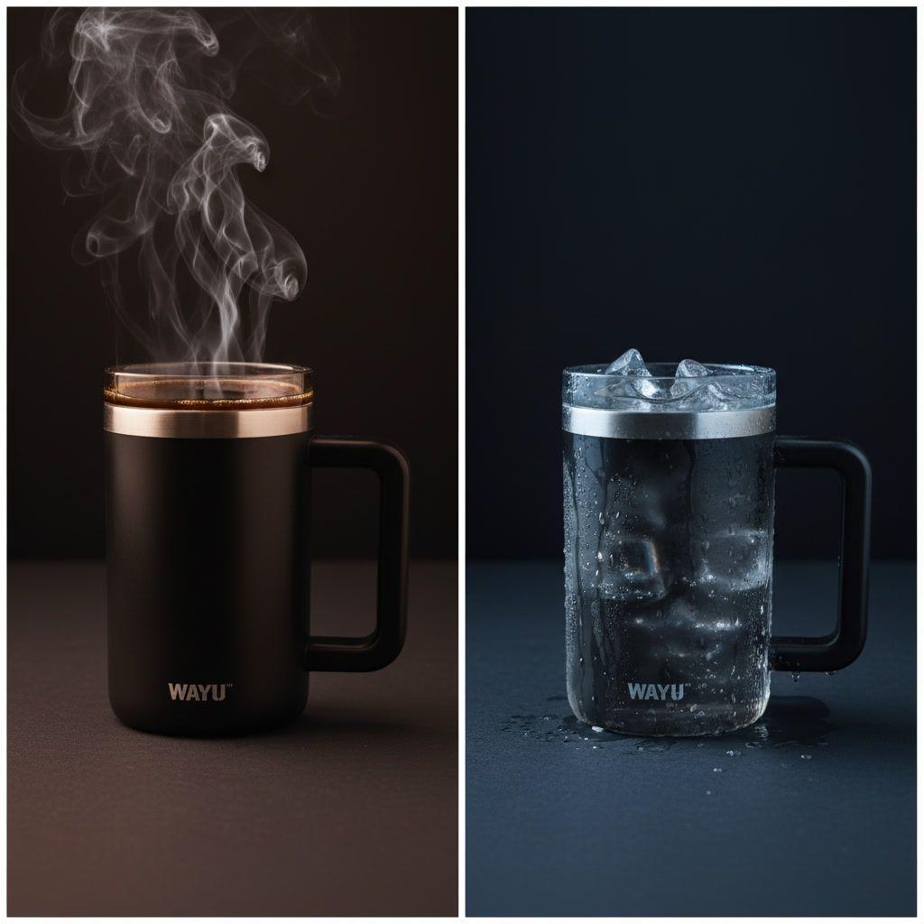 Mug Termico Wayu 650mL Acero Inoxidable Negro-3