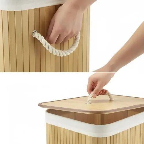 Canasto Cesta Ropa Sucia Tapa Plegable Bolsa Lavable-5