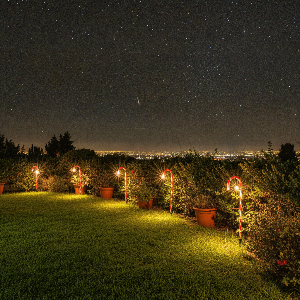 Set 6 Bastones Solares Navidad LED 62cm Jardín Camino Luces-2