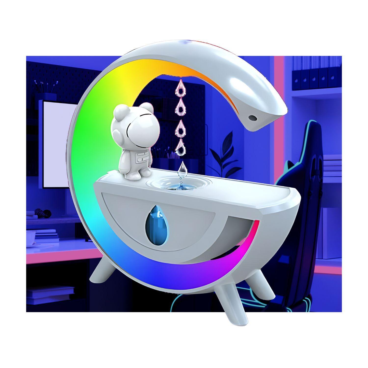 Lámpara Humidificador Antigravedad Con Luces Rgb Y Parlantes-2