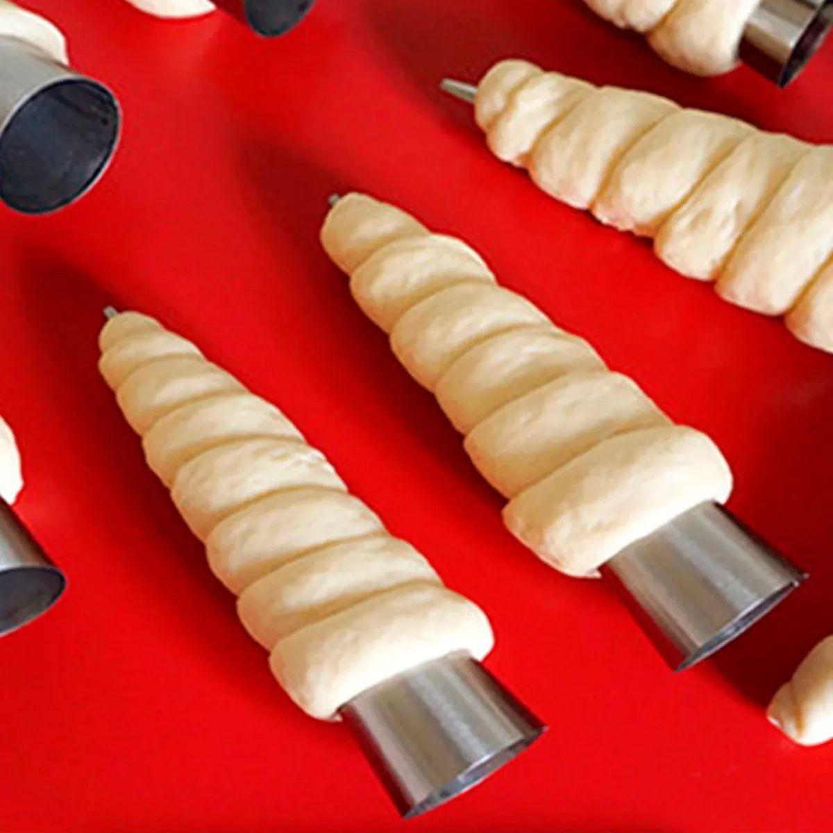 3 Cachito Conico 12x3cm Acero Inoxidable Reposteria Cocina-2