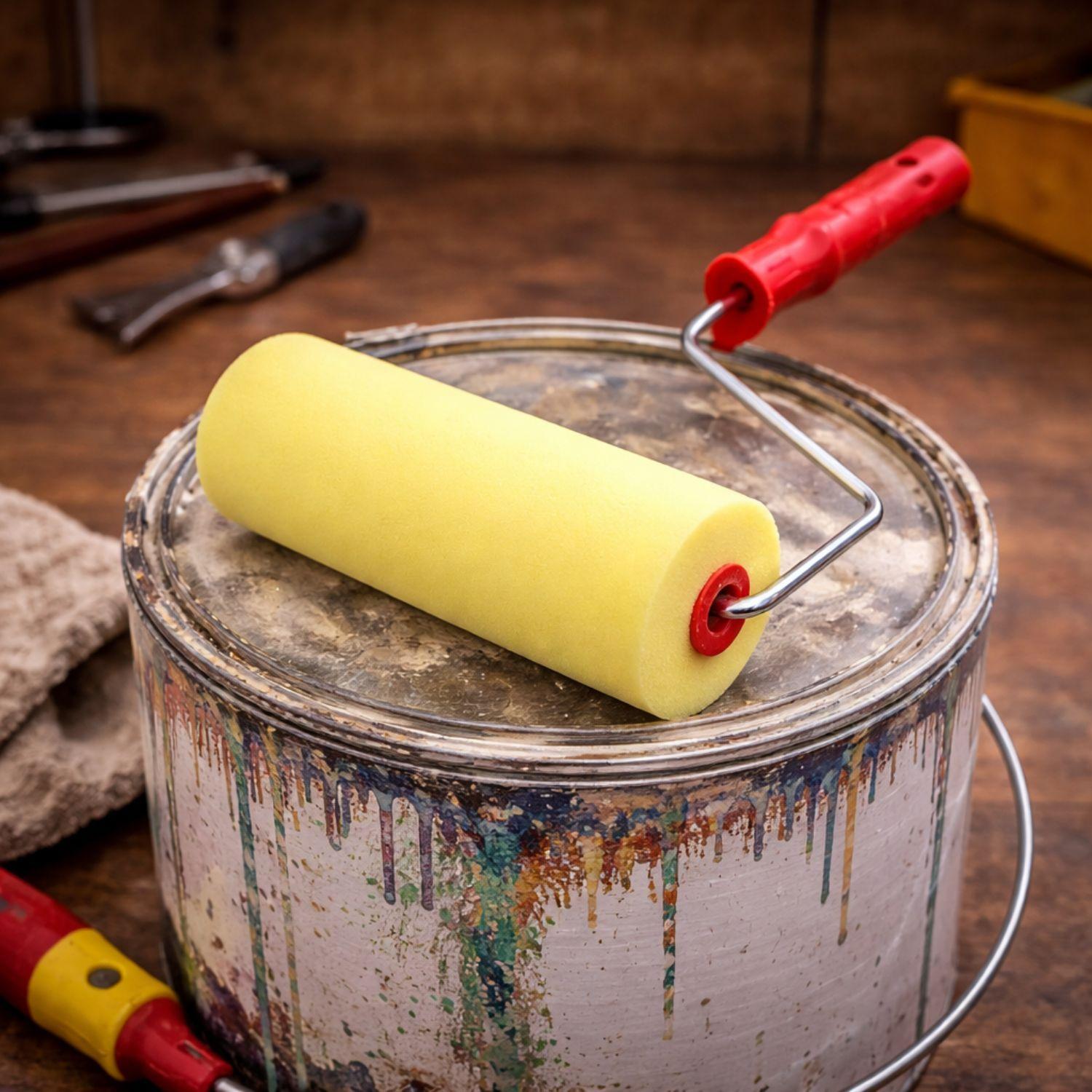 Rodillo Esponja 18x33cm Mango Plastico Construcción Pintar-3