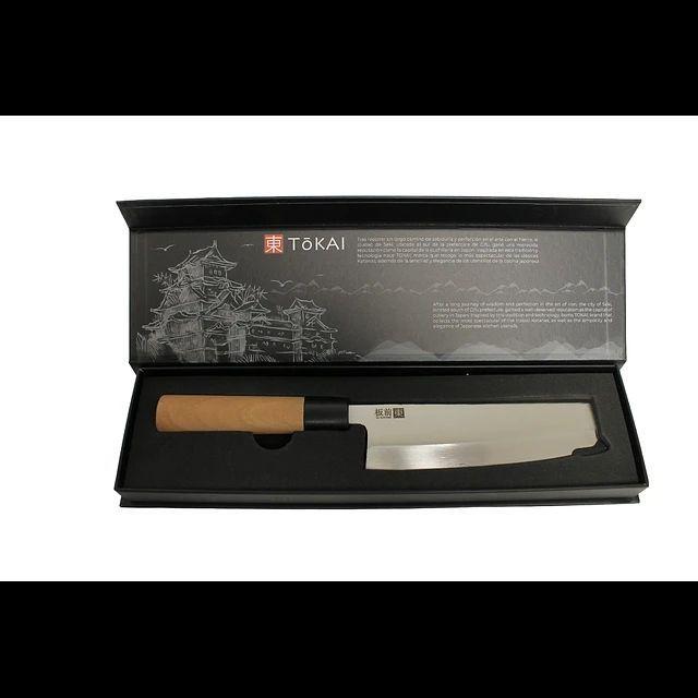 Cuchillo Tokai Cleaver 30cm de Acero Inoxidable Mango Madera Wayu-3