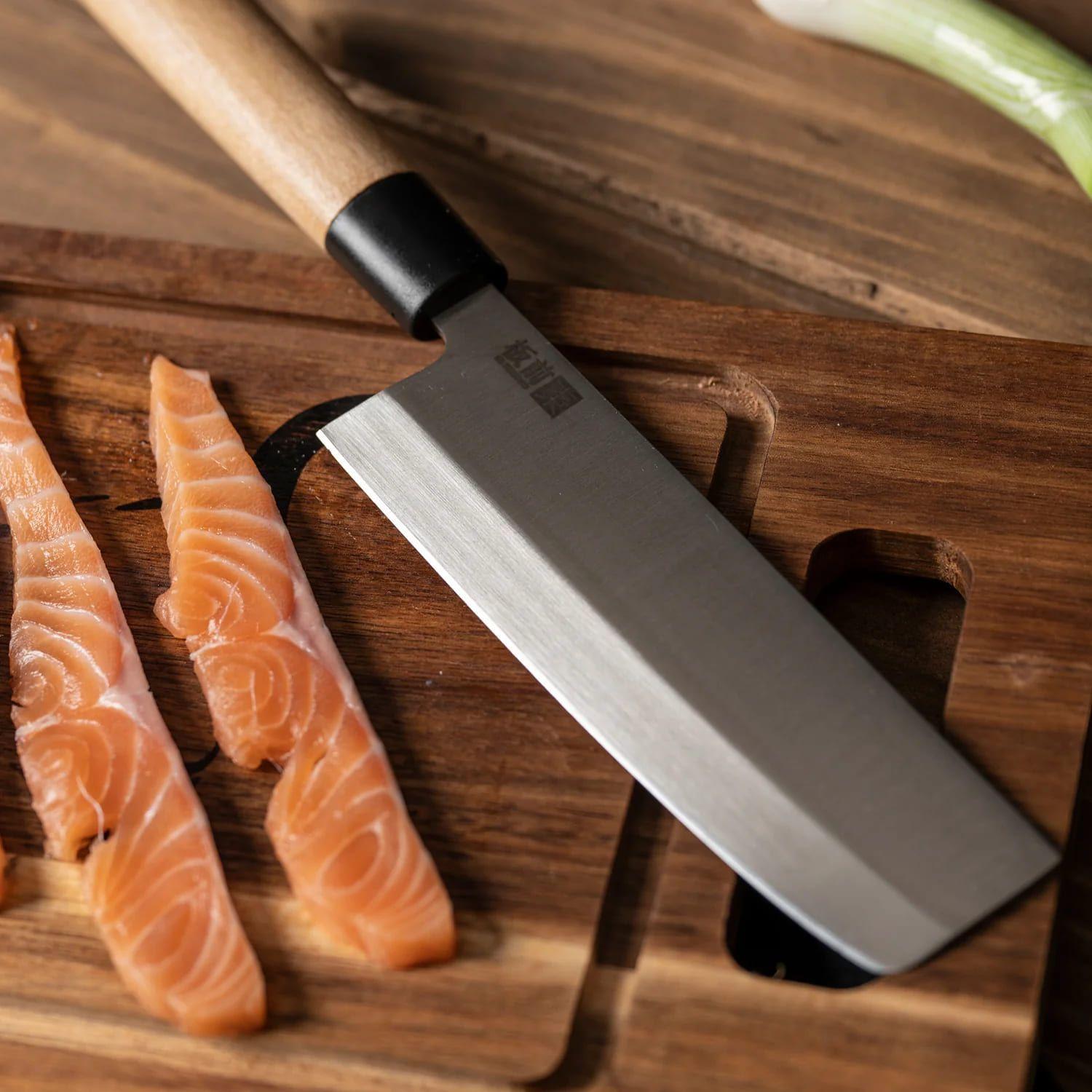Cuchillo Tokai Cleaver 30cm de Acero Inoxidable Mango Madera Wayu-4