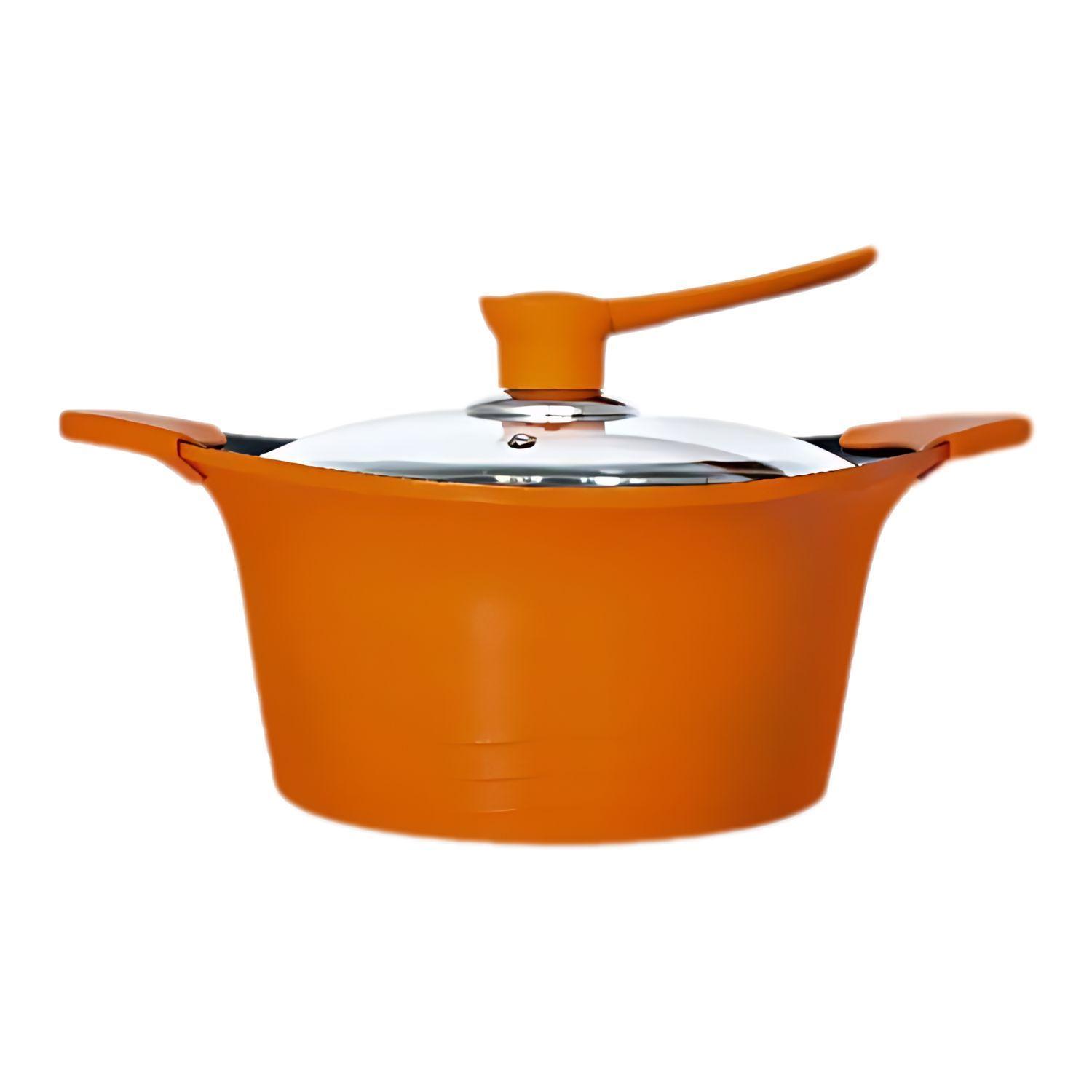 Bateria Cocina Bohlier 6 Piezas Aluminio FundidoNaranja-1