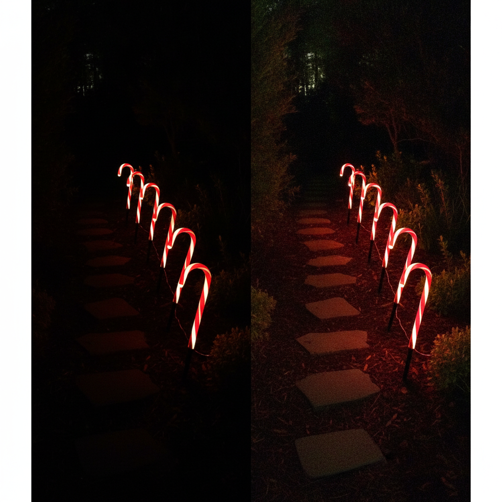Set 5 Bastones Solares Navidad LED 25cm Jardín Camino Luces-5