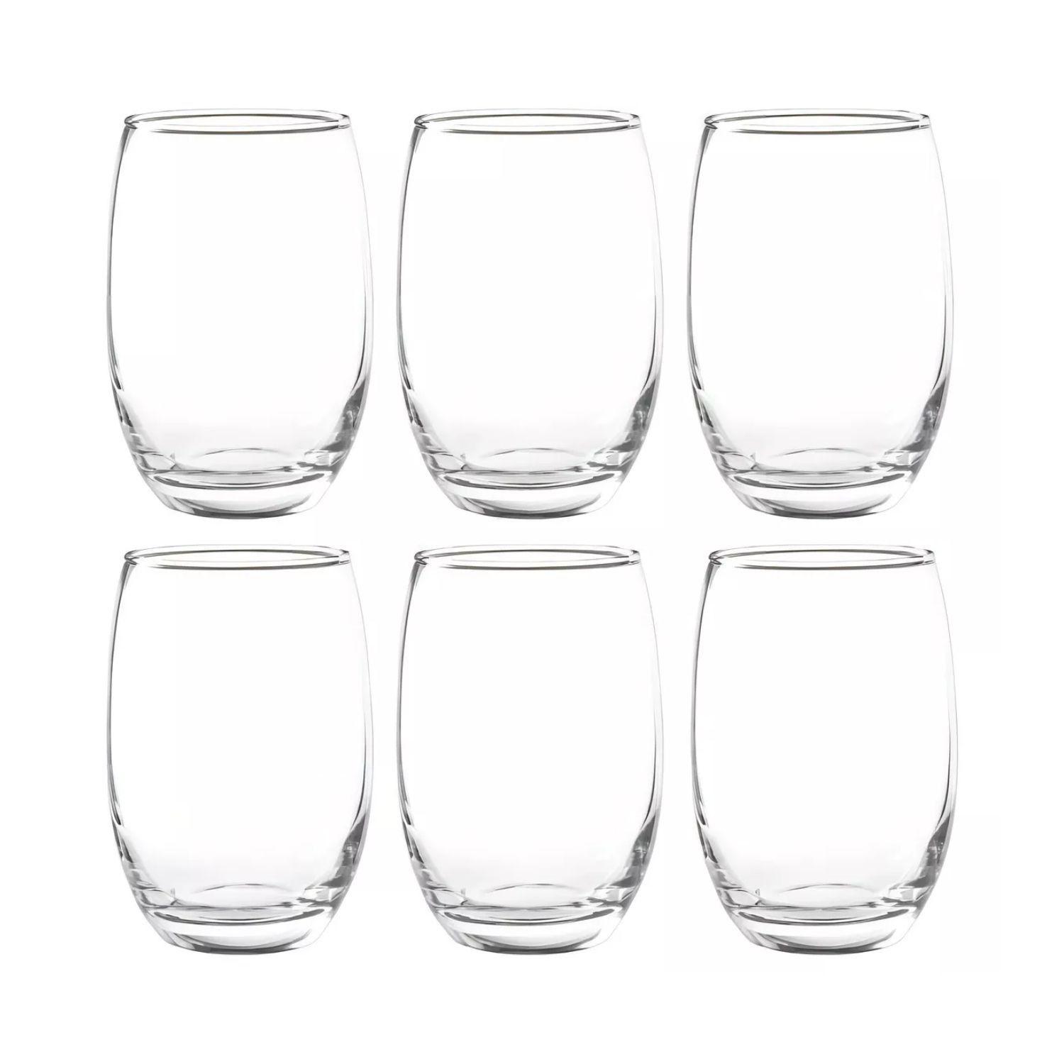 Set 48 Vasos Vidrio Mikonos 460cc Cristar Transparente-1