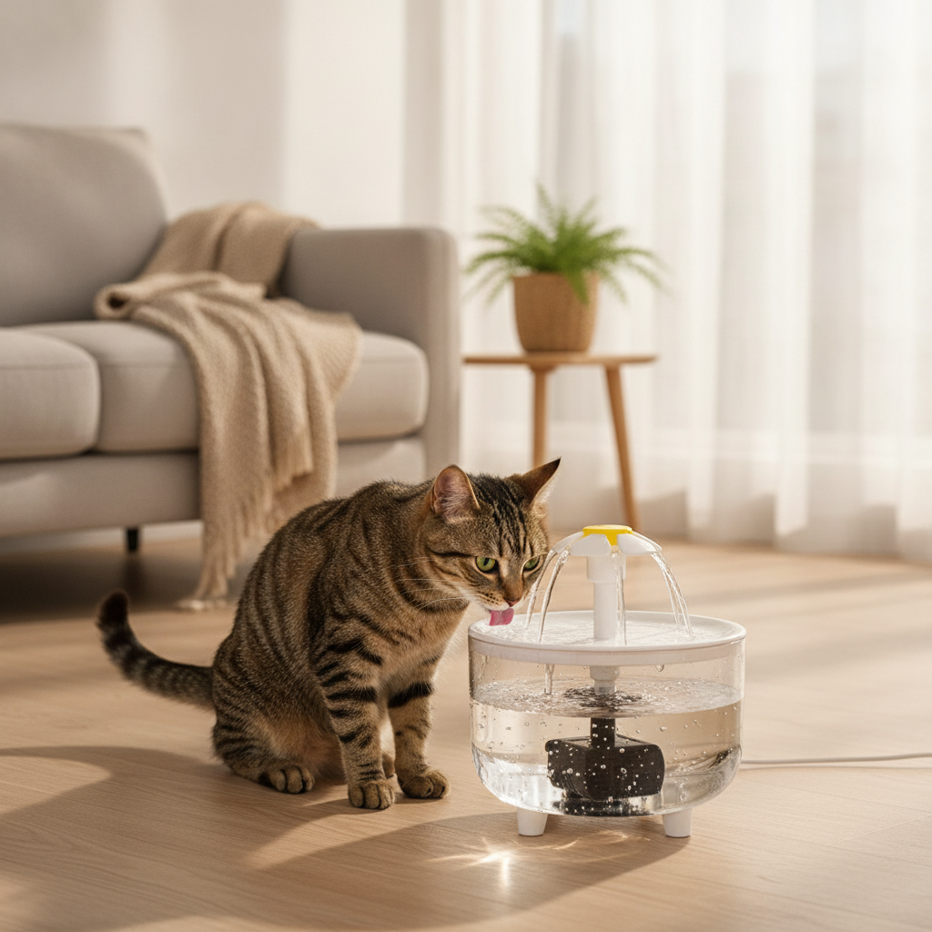 Bebedero Eléctrico Gato Perro Transparente Mascotas 220v-1