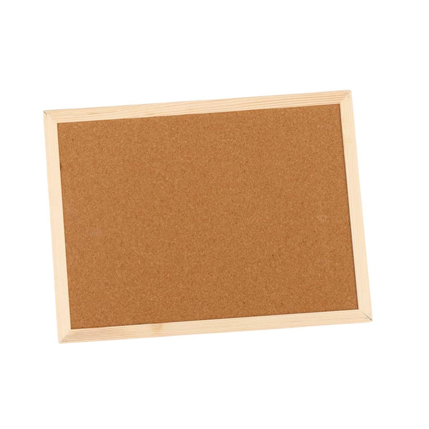 Pizarra Corcho 60 X 90 Borde Madera Resistente + Fijadores-2