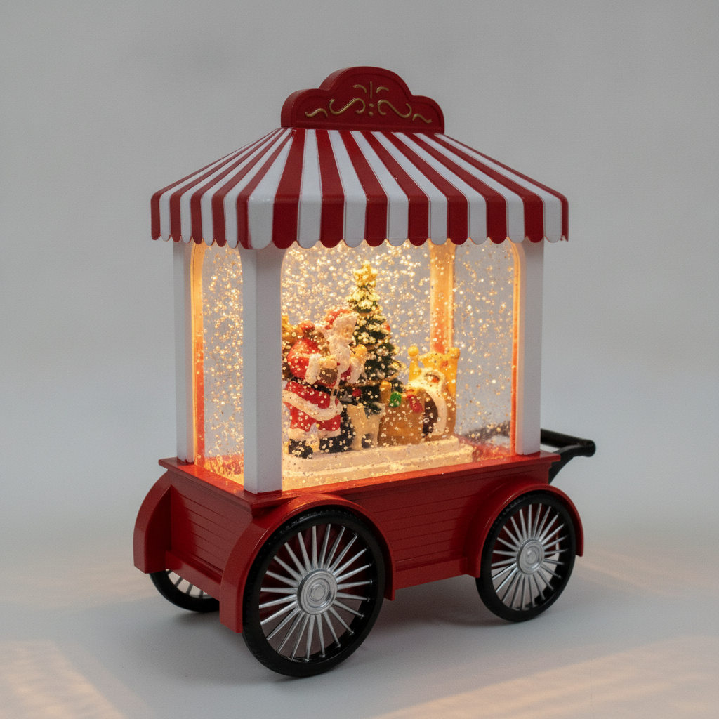 Adorno Navideño Carrito Viejito Pascuero Luz Musical Usb-0