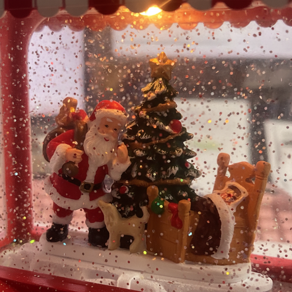 Adorno Navideño Carrito Viejito Pascuero Luz Musical Usb-3