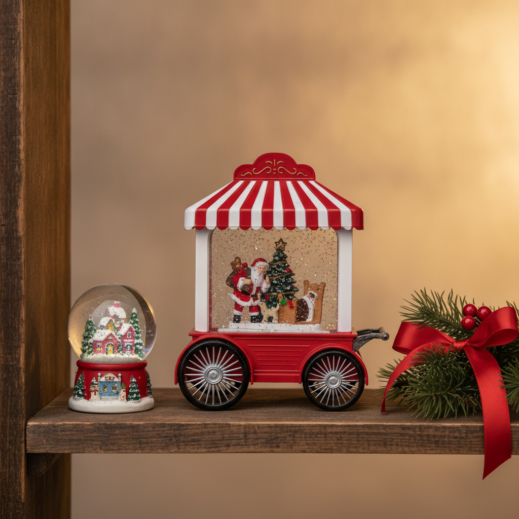 Adorno Navideño Carrito Viejito Pascuero Luz Musical Usb-7