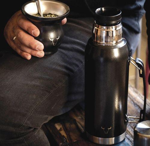 Termo Wayu Premiun De 1 Litro Agua Caliente Libre Bpa Mate Negro-2