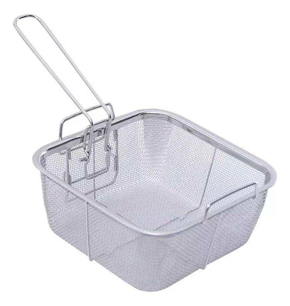 Cesta Cuadrada 23 cm Para freir Alimentos Acero Inoxidable-0