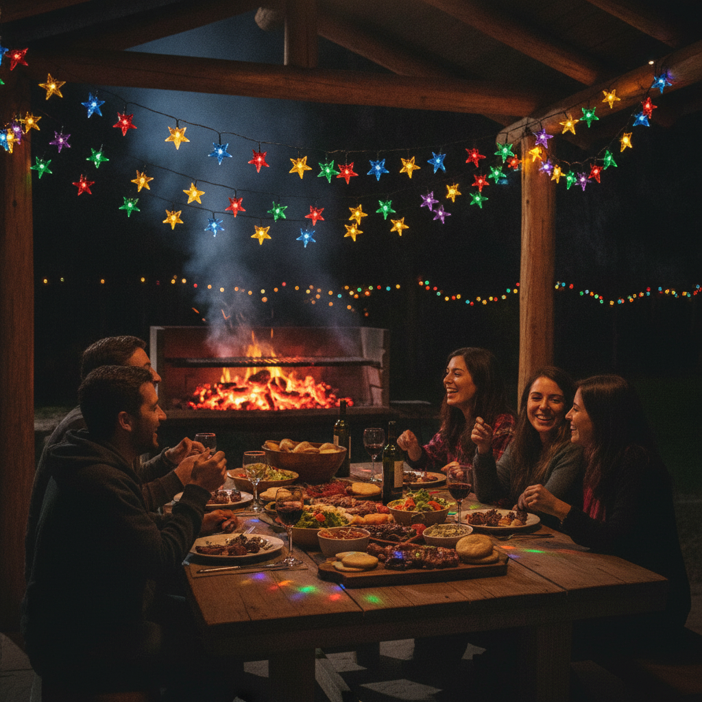 Guirnalda Solar 20 Luces Estrellas Led 6m Multicolor Deco-3