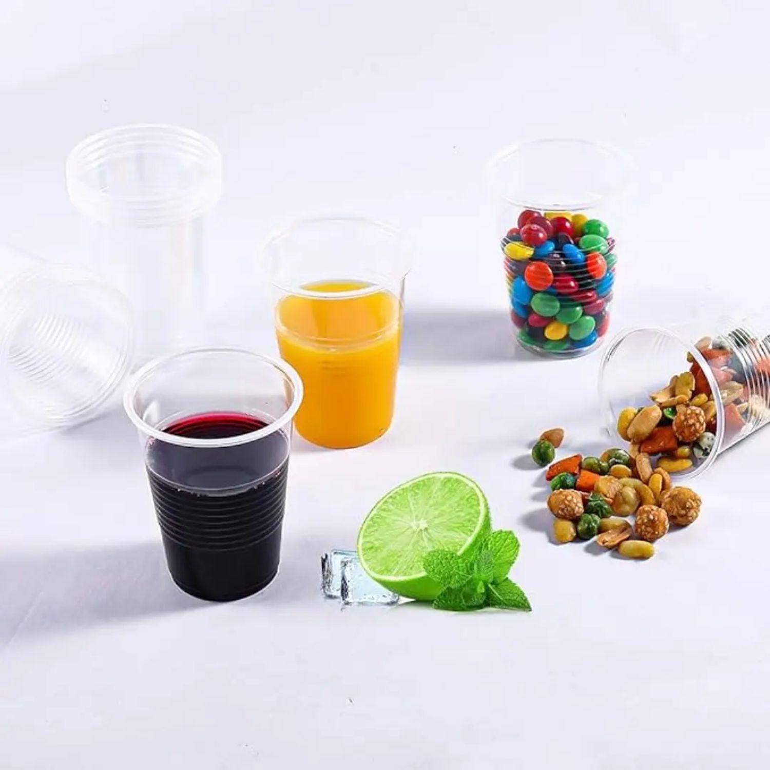Set 10 Vasos Plastico 400mL Transparente Desechable Plastico-3