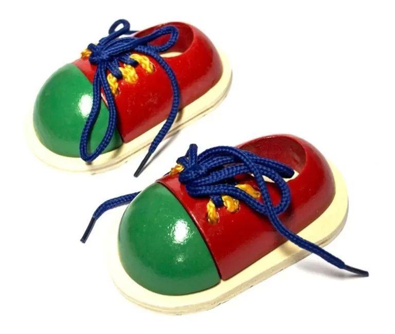 Zapato Didáctico Para Aprender Atar Cordones O Trenzas Niños-2