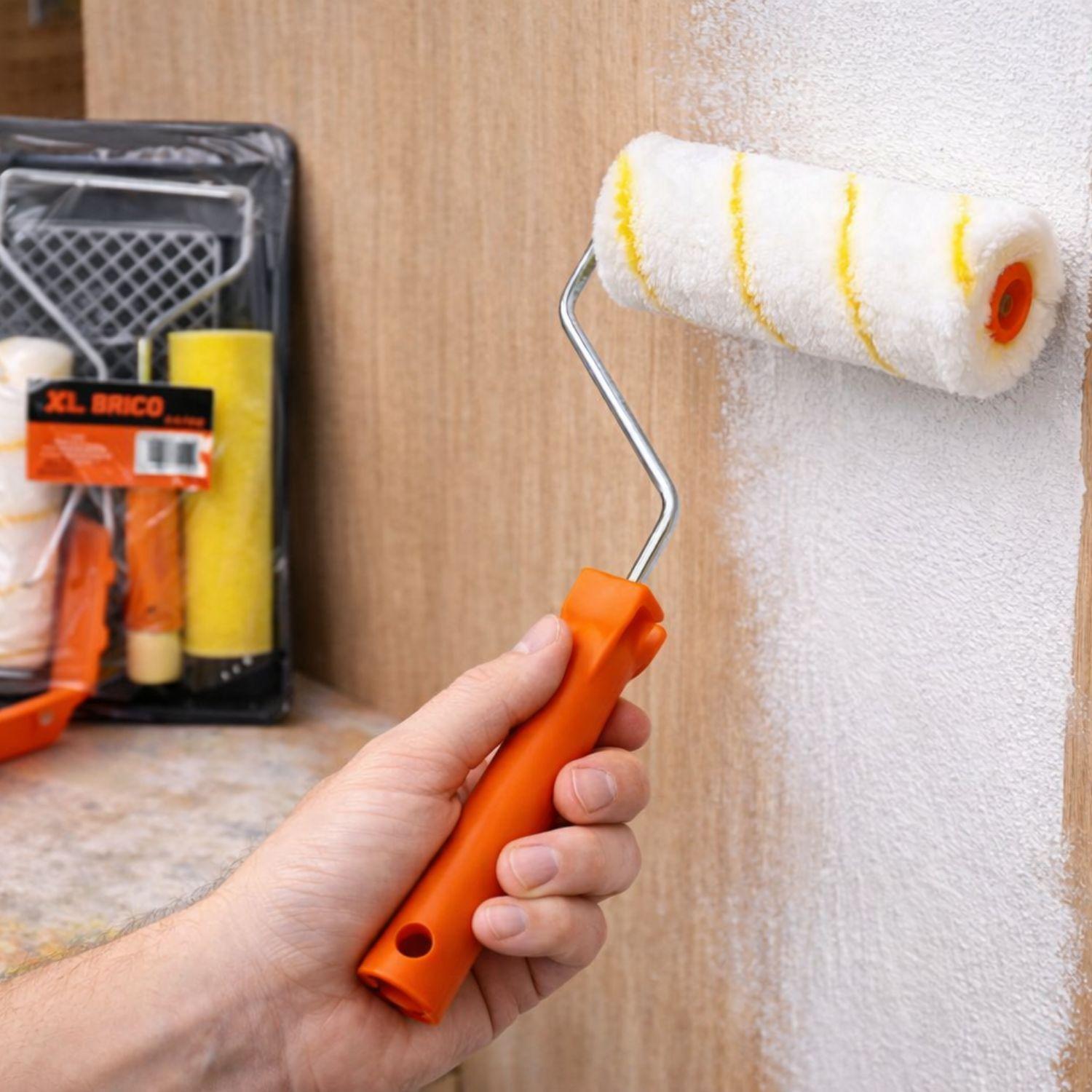 Set Para Pintura Rodillos Mango Plastico Herramientas-2