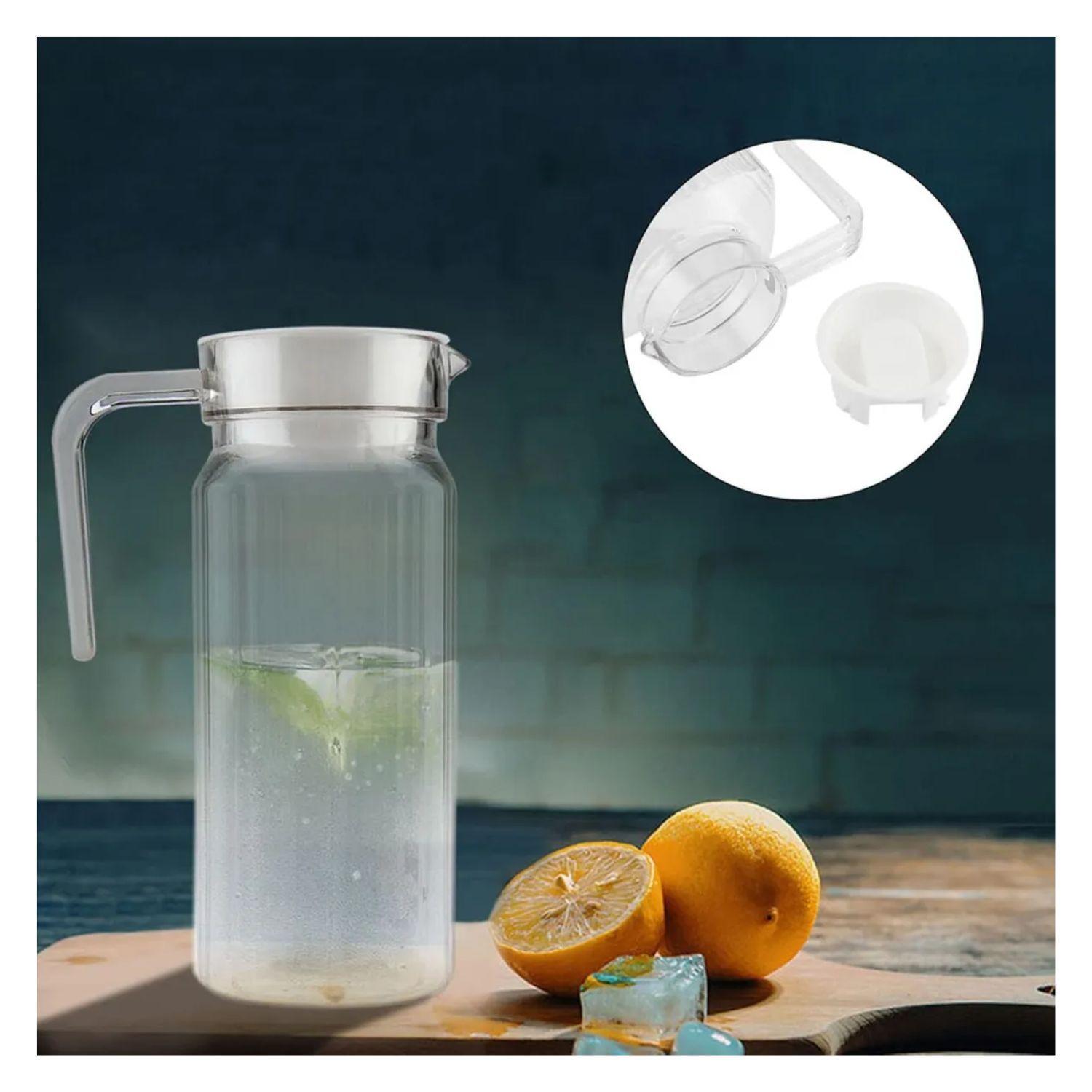 Jarra De Vidrio Agua Jarra De Jugo Jarra Con Tapa Vintage 1 Litro-2