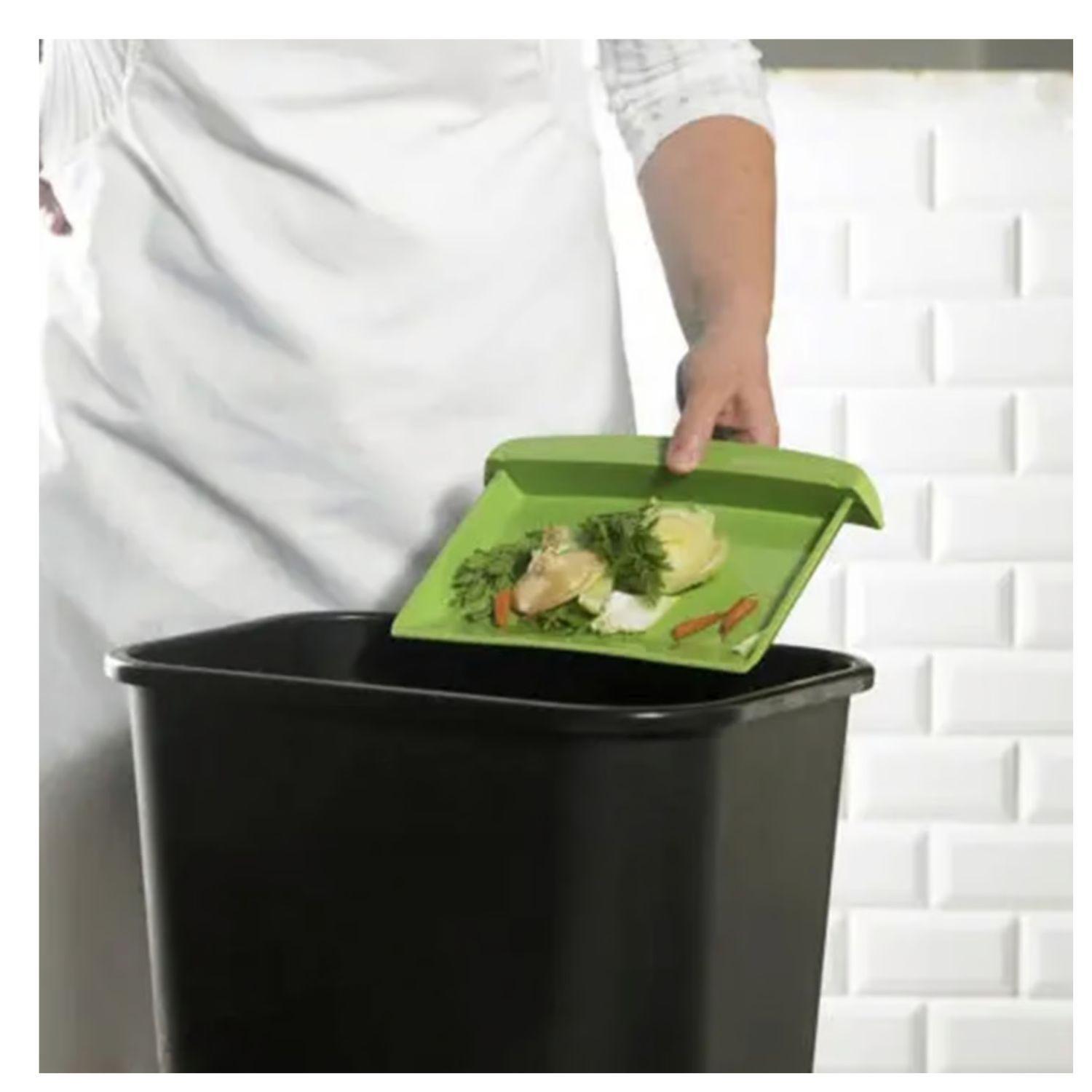 Tabla Cortar 37cm Bandeja Residuos Verde Profesional Cocina-2