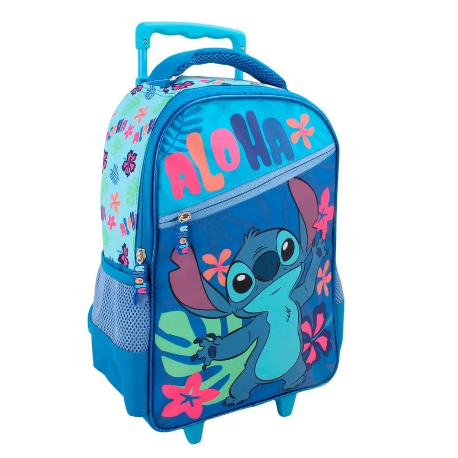 Pack 3 Piezas Mochila Lonchera Estuche Diseño Animado Azul-1