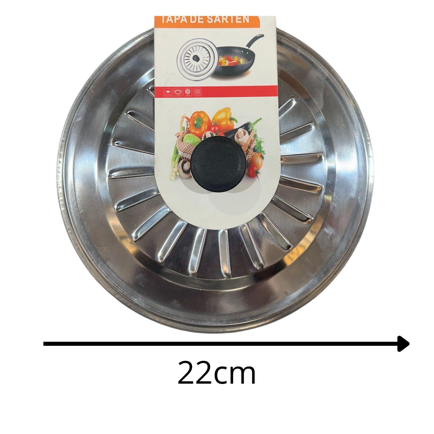 Tapa De Olla 22cm Alta Calidad Diseño Moderno Acero-3