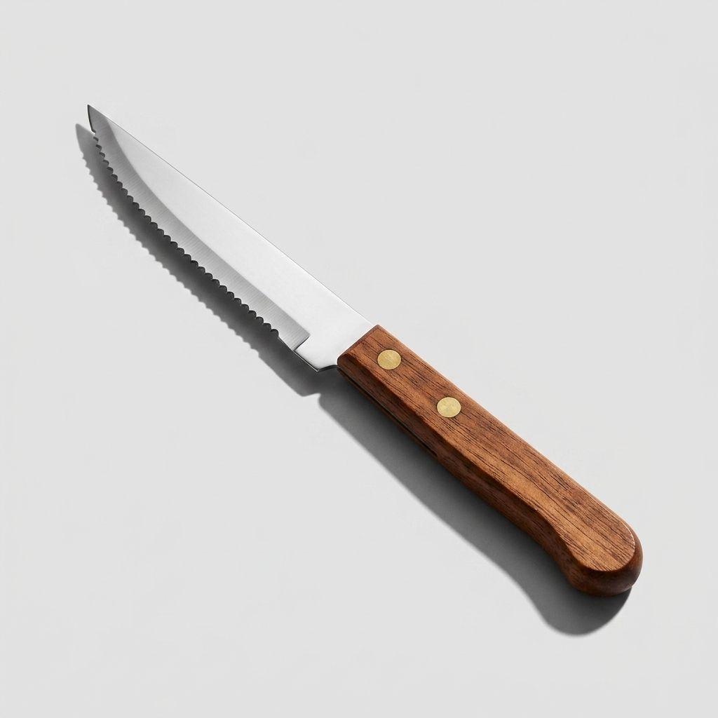 Cuchillos Asado Mango Madera Pack 12 Acero Inoxidable-5