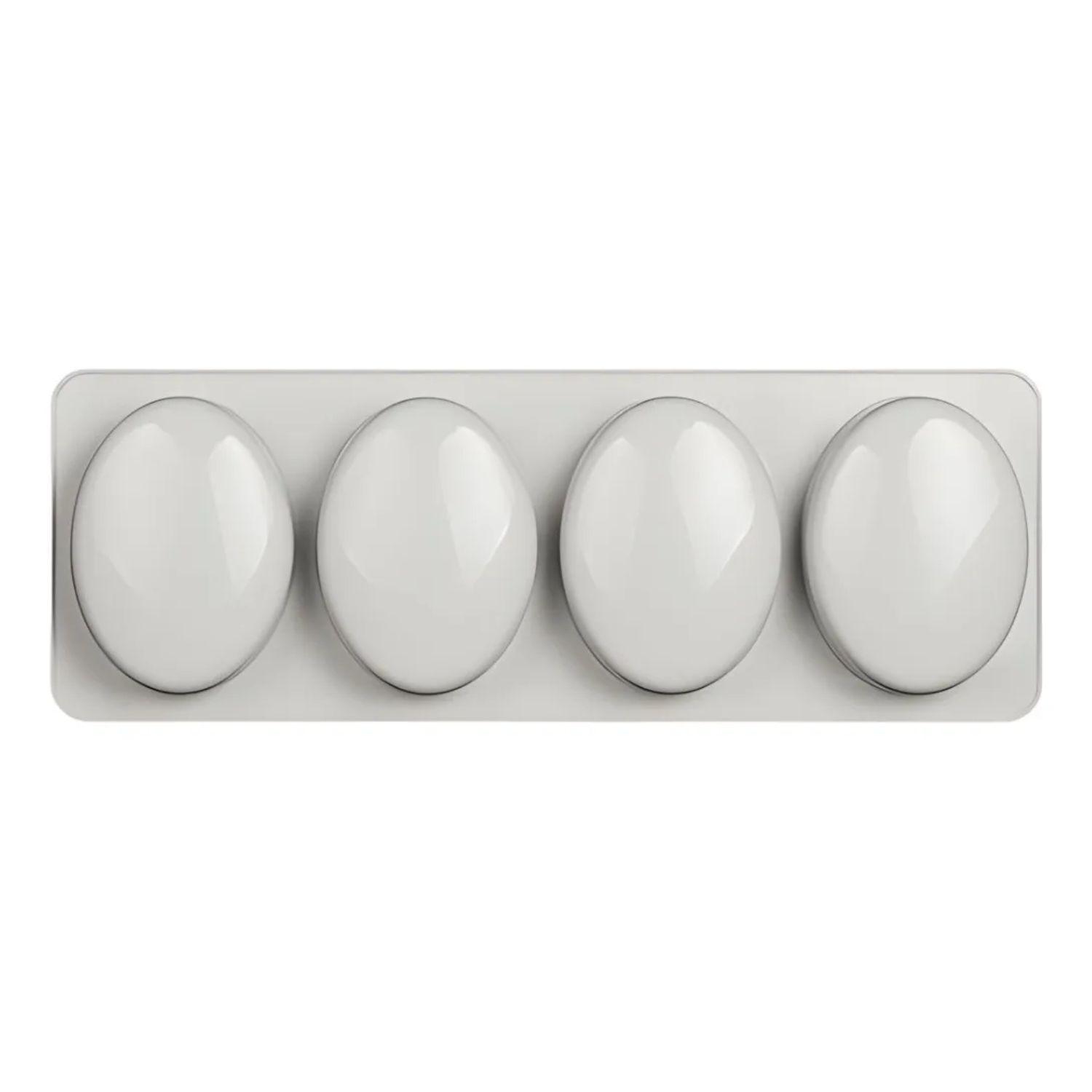 Moldes Silicona Jabon Ovalado Color Gris 4 Cavidades-3