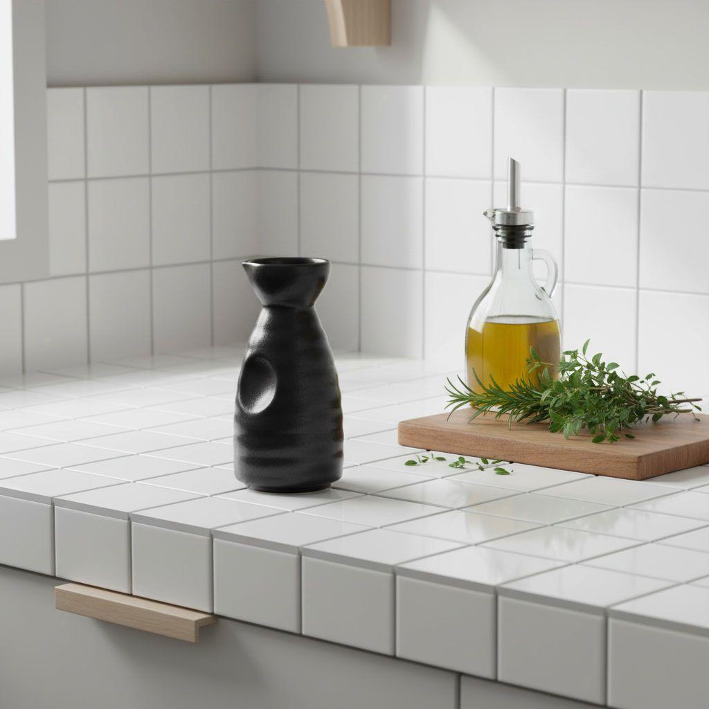 Alcuza Ceramica Soya Tokai 200ml Wayu Negro Moderno-3